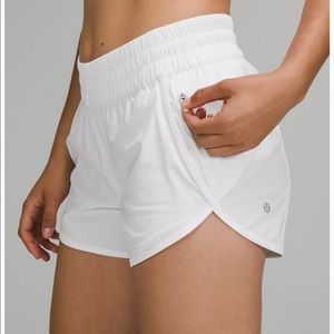 Lululemon Size 4 White Tracker Shorts